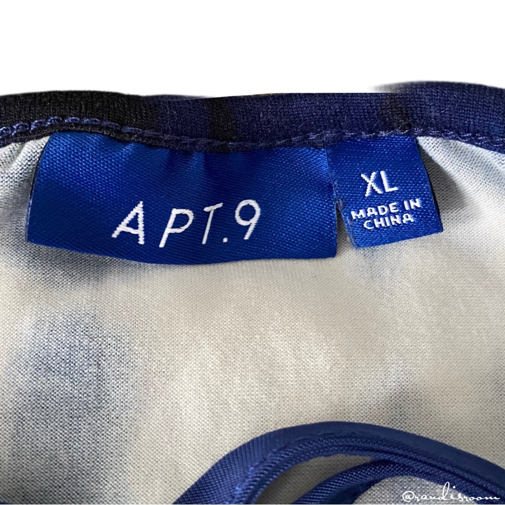 EUC Apt. 9 Women’s Blue and White Tie-Dye Sleeveless Mini Dress/Cover-Up Size XL - Picture 13 of 15
